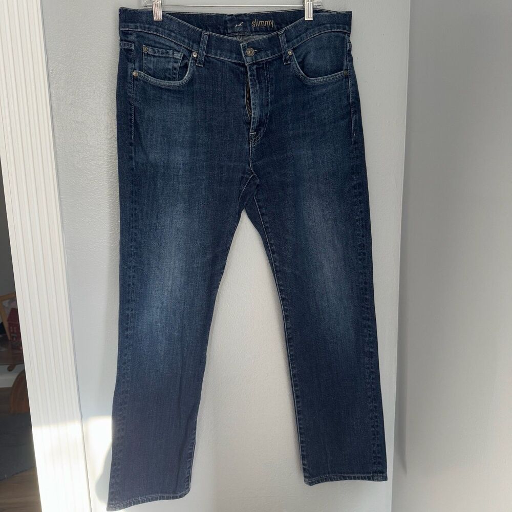 7 For All Mankind Men's Slim Jeans - Dark Blue